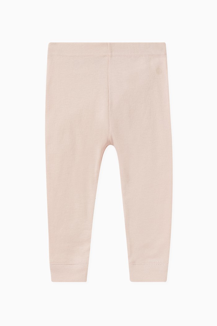

Rib-Knit Leggings in Cotton, Pink