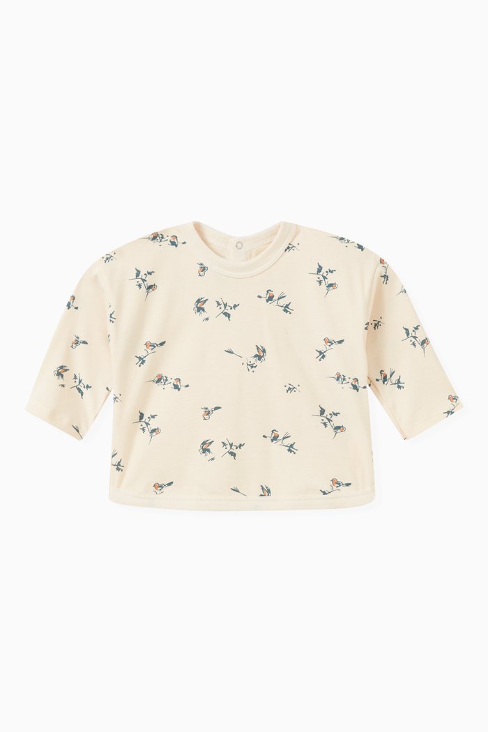 

Bird Print T-Shirt in Jersey, Multicolour