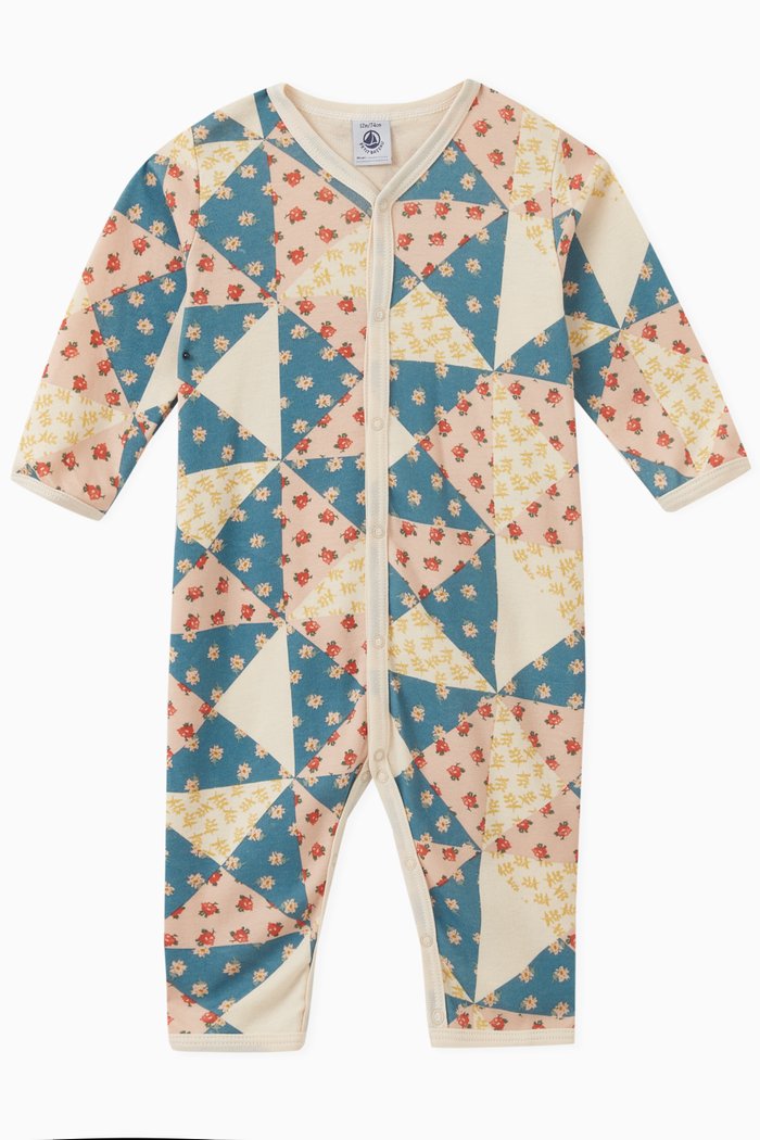 

Patchwork Romper in Cotton, Multicolour