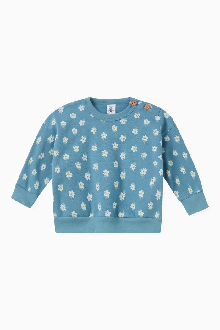 

Floral Print Sweatshirt in Thick Jersey, Multicolour