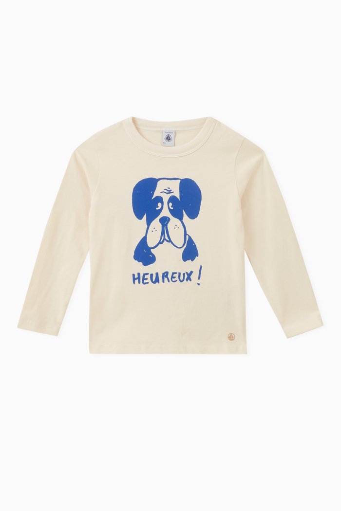 

Dog Print T-Shirt in Cotton, Multicolour