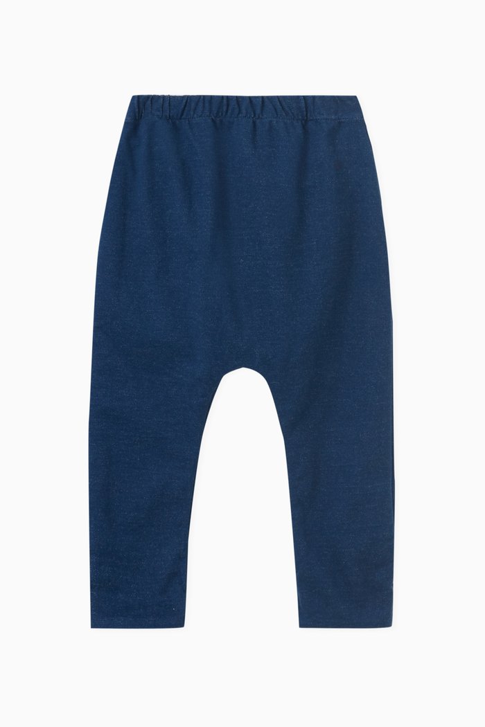 

Denim Parachute Pants in Fleece Cotton, Multicolour
