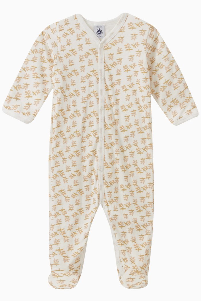 

Floral Print Sleepsuit in Cotton, Multicolour
