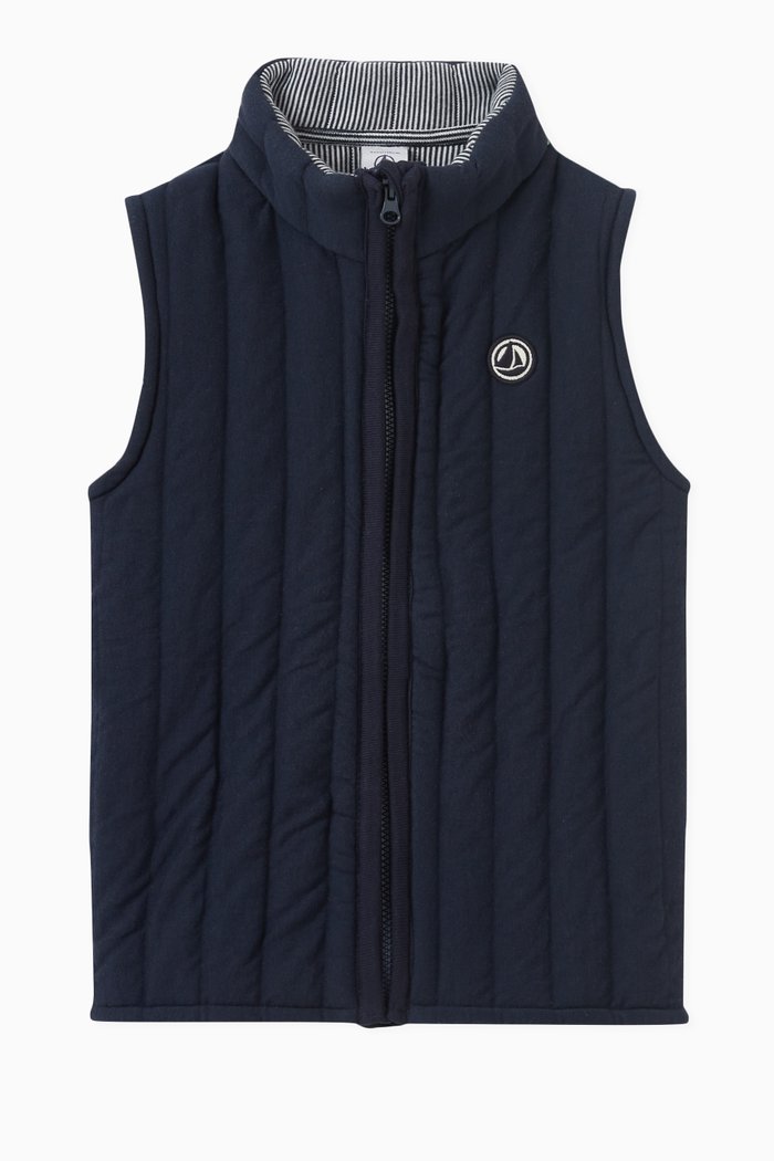 

Tube Knit Bodywarmer in Cotton-Blend, Blue