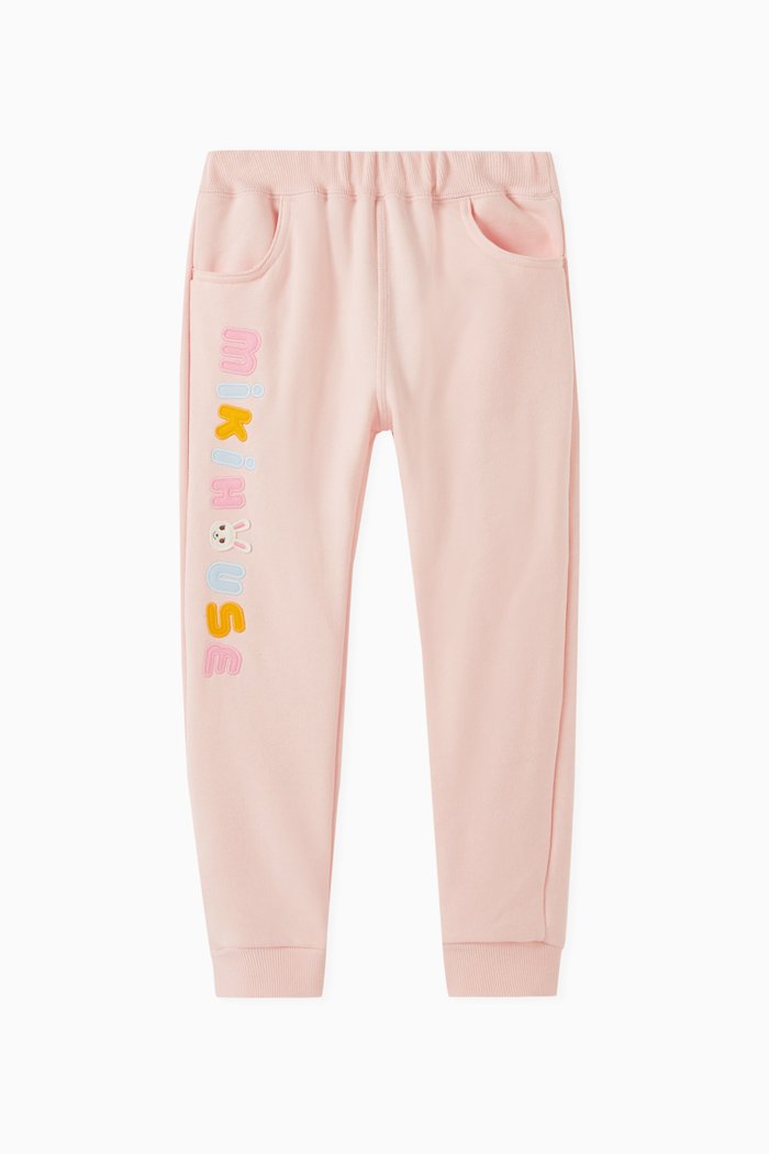 

Logo Trousers in Cotton, Pink