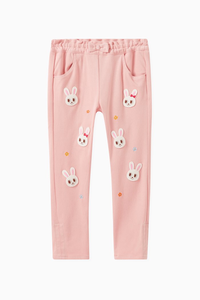 

Logo-embroidered Denim in Cotton Blend, Pink