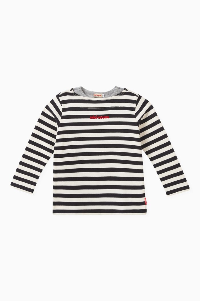 

Logo-embroidered T-shirt in Cotton Blend, Black