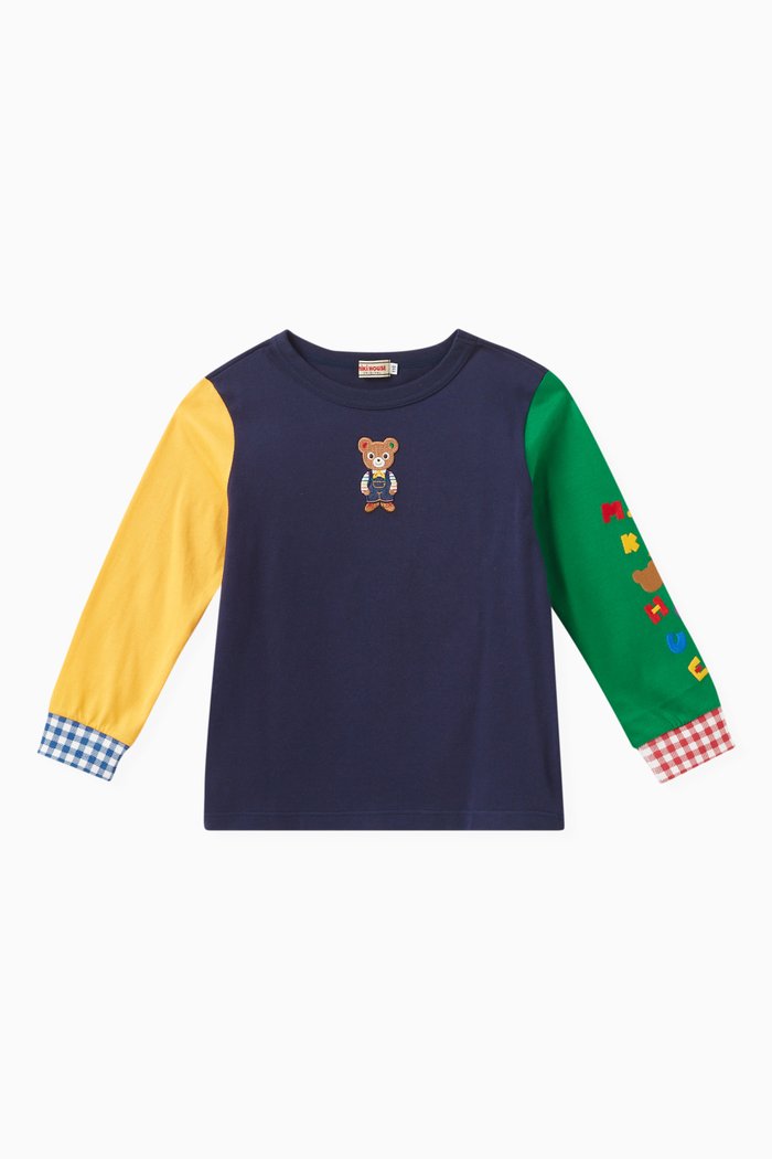 

Logo-embroidered T-shirt in Cotton Blend, Blue