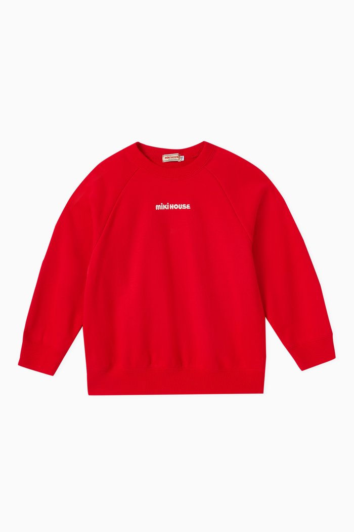 Logo Sweatshirt in Cotton, Red