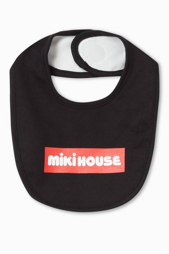 

Logo Bib in Cotton Blend, Black