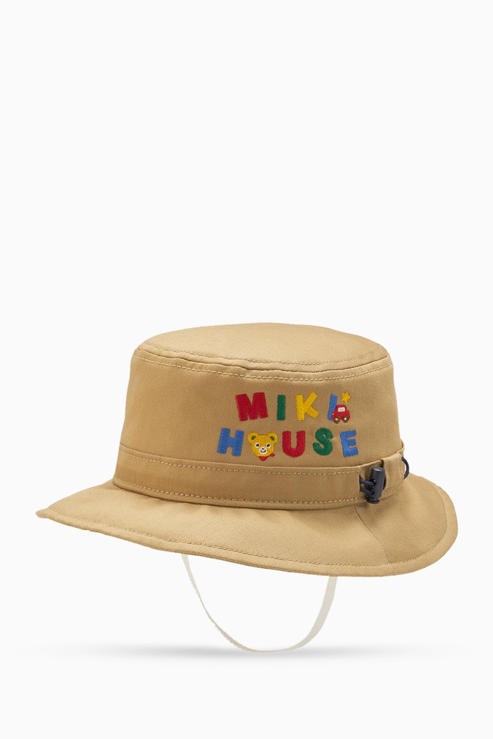 

Logo-embroidered Bucket Hat in Cotton, Neutral
