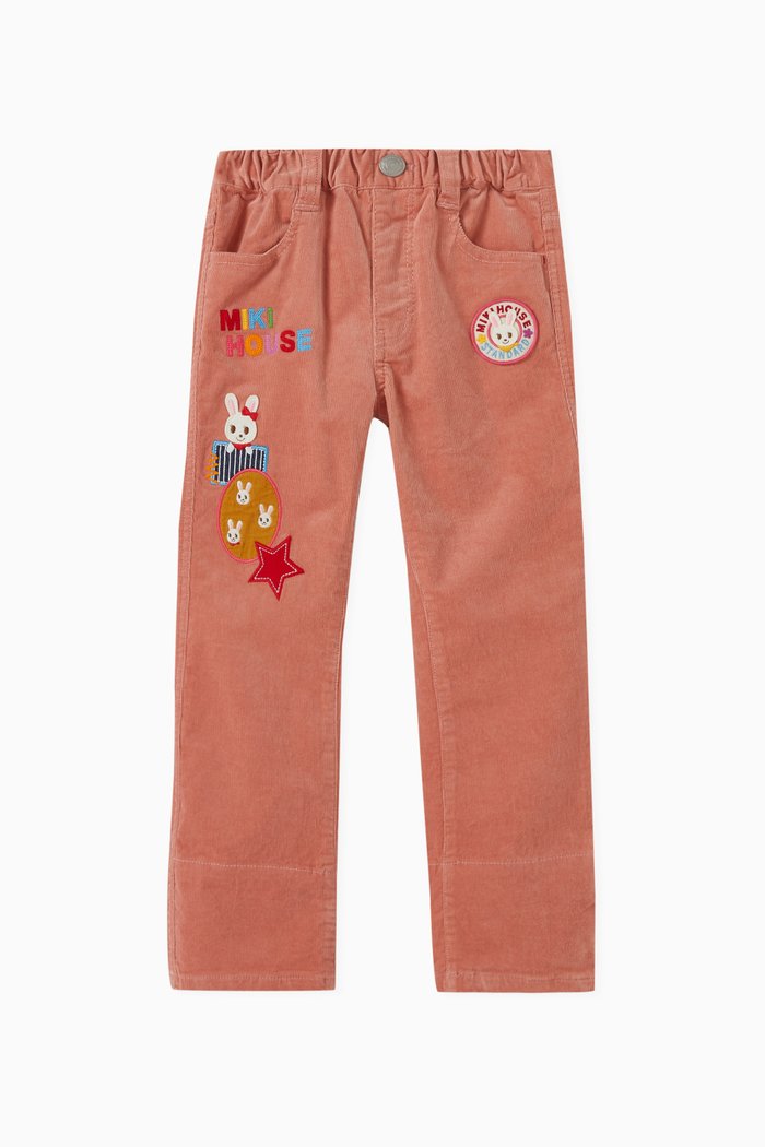 Logo Pants in Cotton Blend, Pink