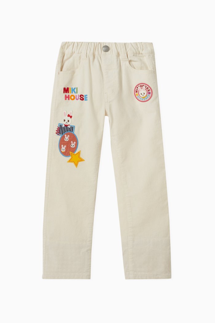 

Logo Pants in Cotton Blend, White