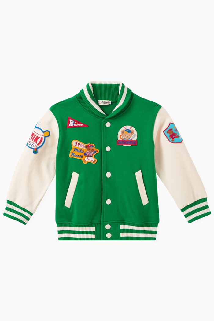 

Baseball Logo Jacket in Cotton, Green