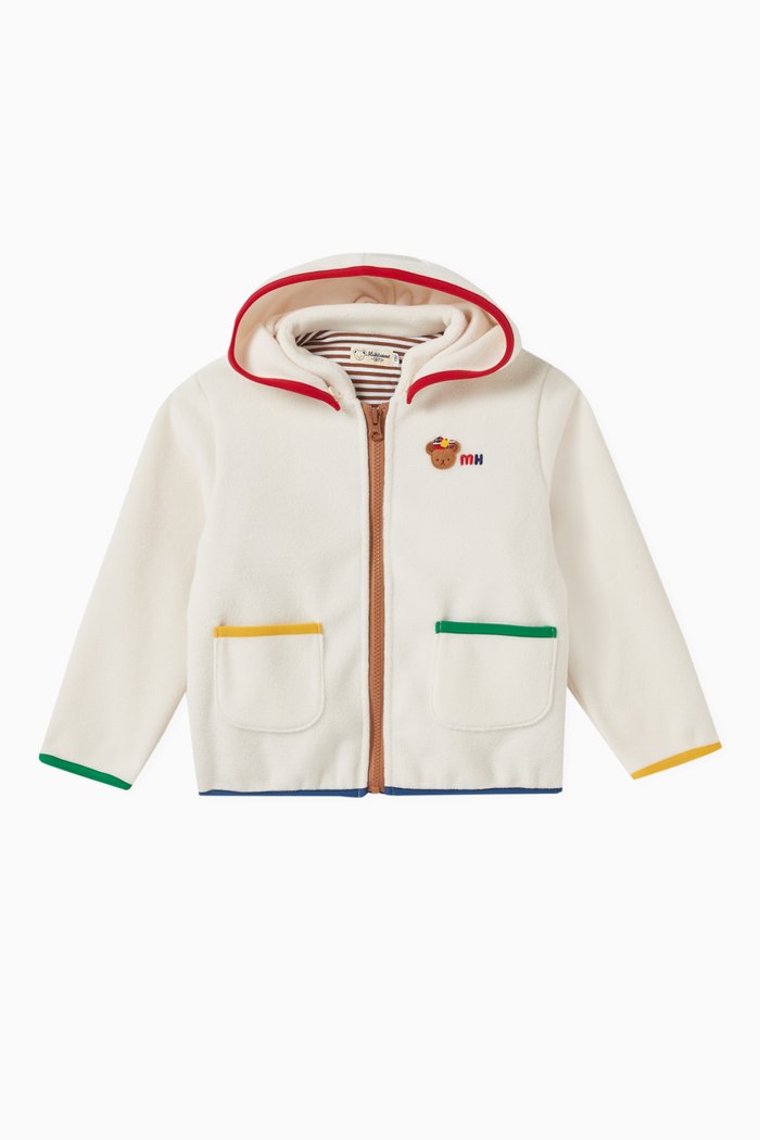 

Bear Logo Jumper in Cotton Blend, White
