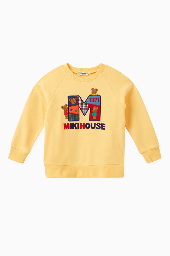 Logo Sweatshirt in Cotton, Yellow