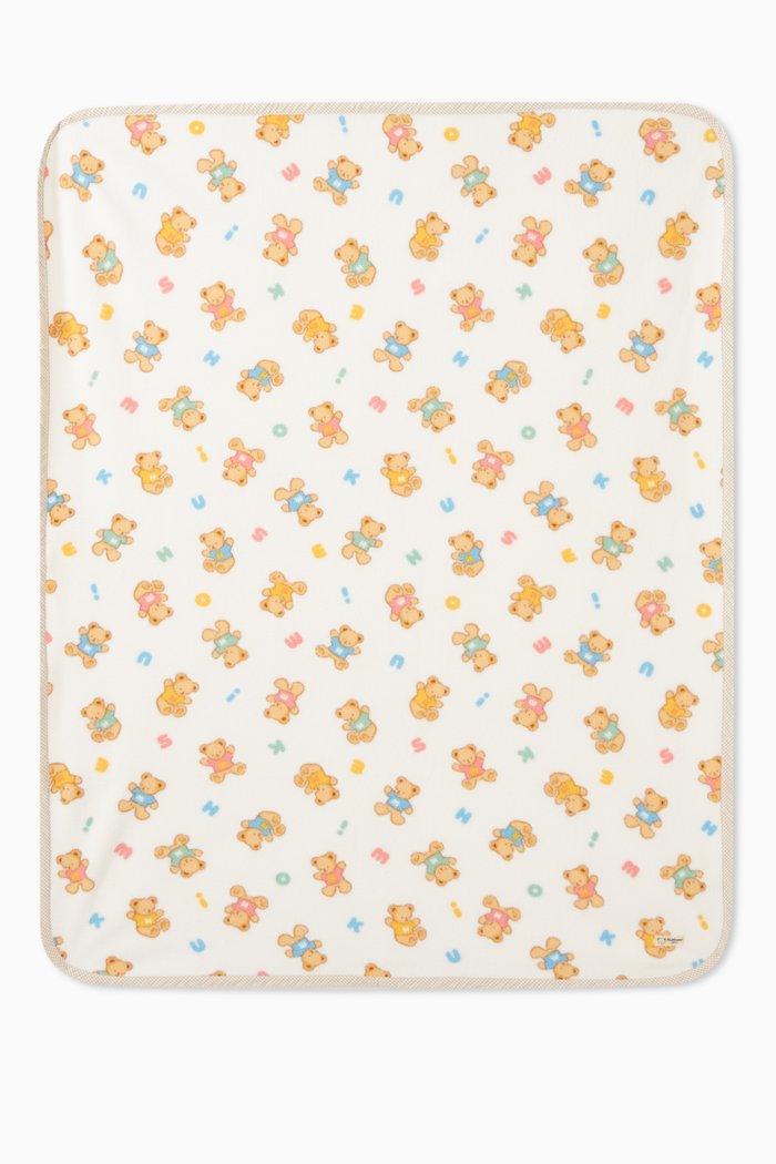 

Bear Blanket in Cotton, White