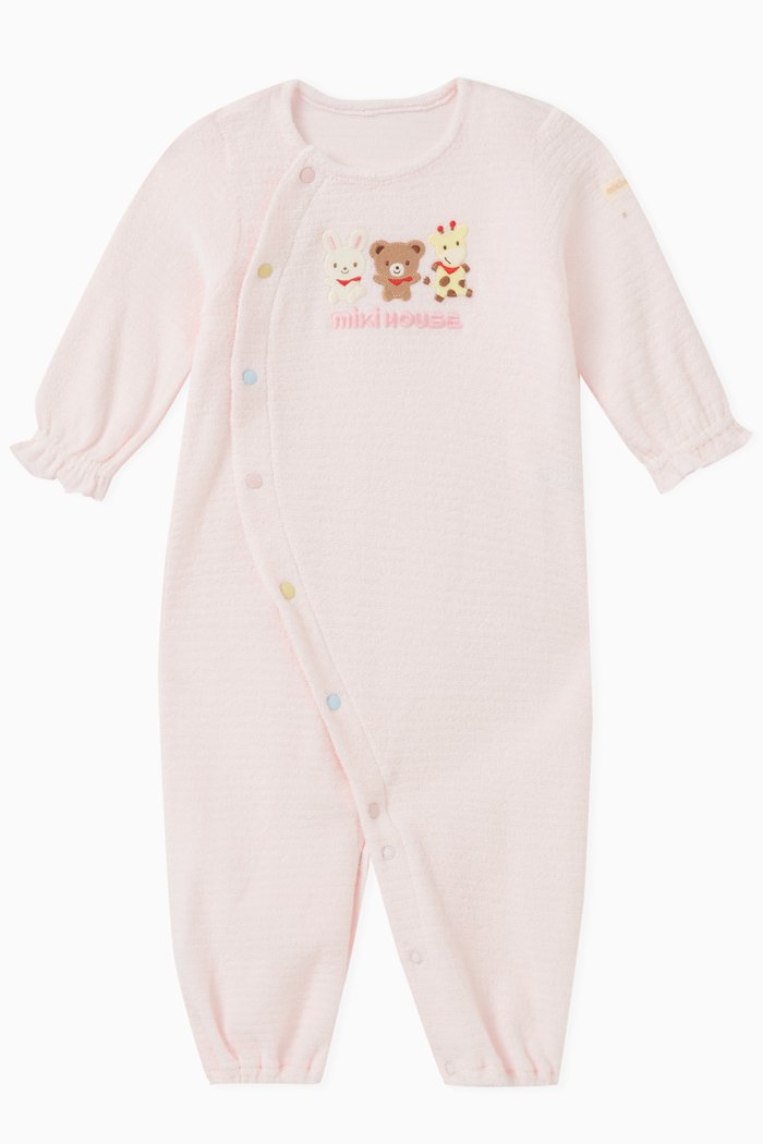 

Two-way Logo Coverall in Cotton, Pink
