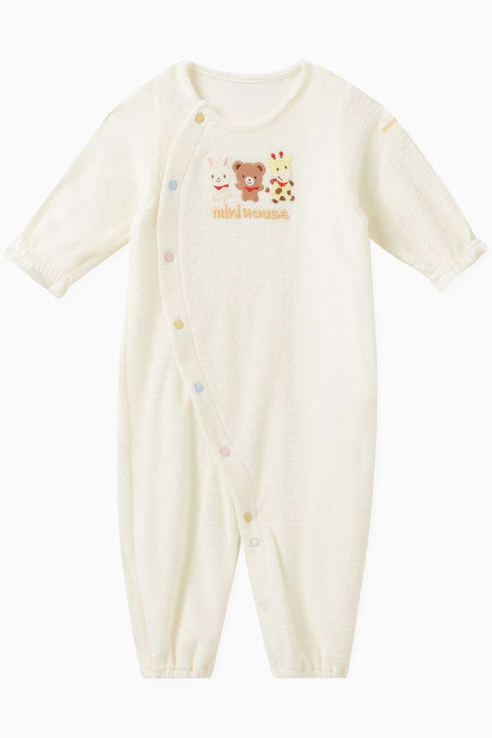 

Two-way Logo Coverall in Cotton, White