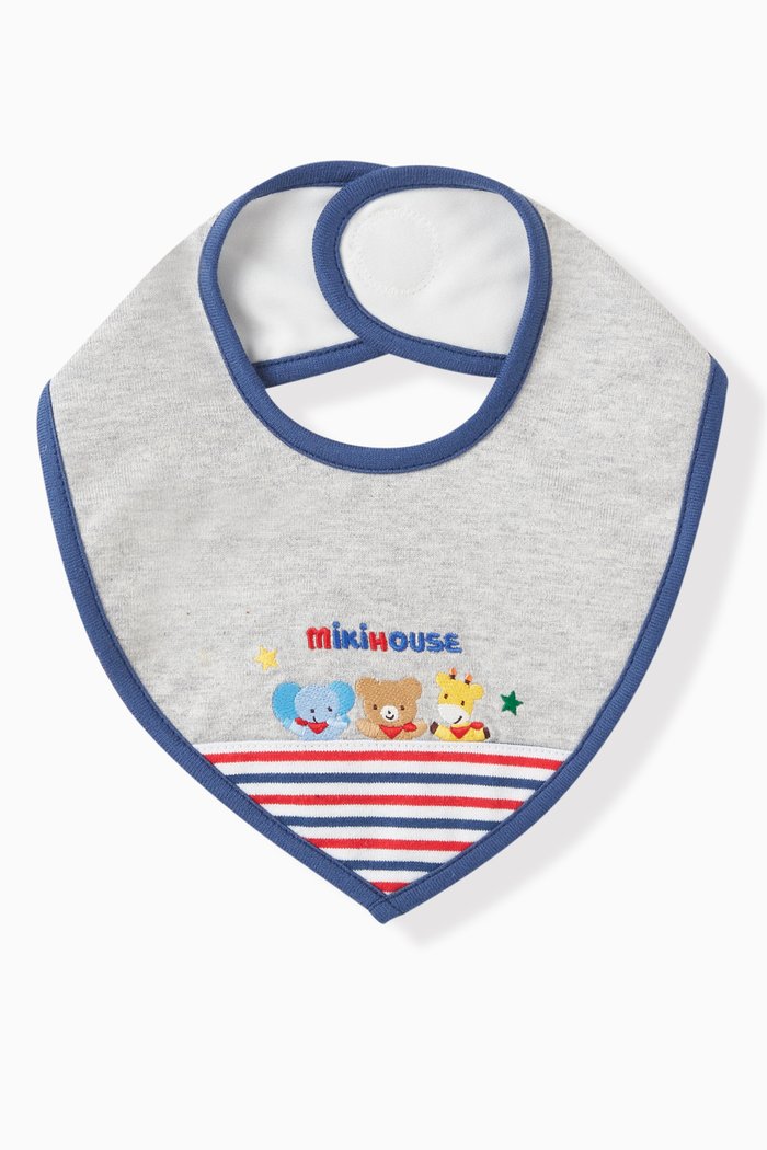 

Logo Bib in Cotton, Grey