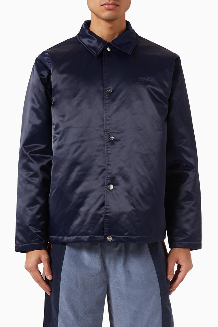 

Coaches Jacket in Satin, Blue