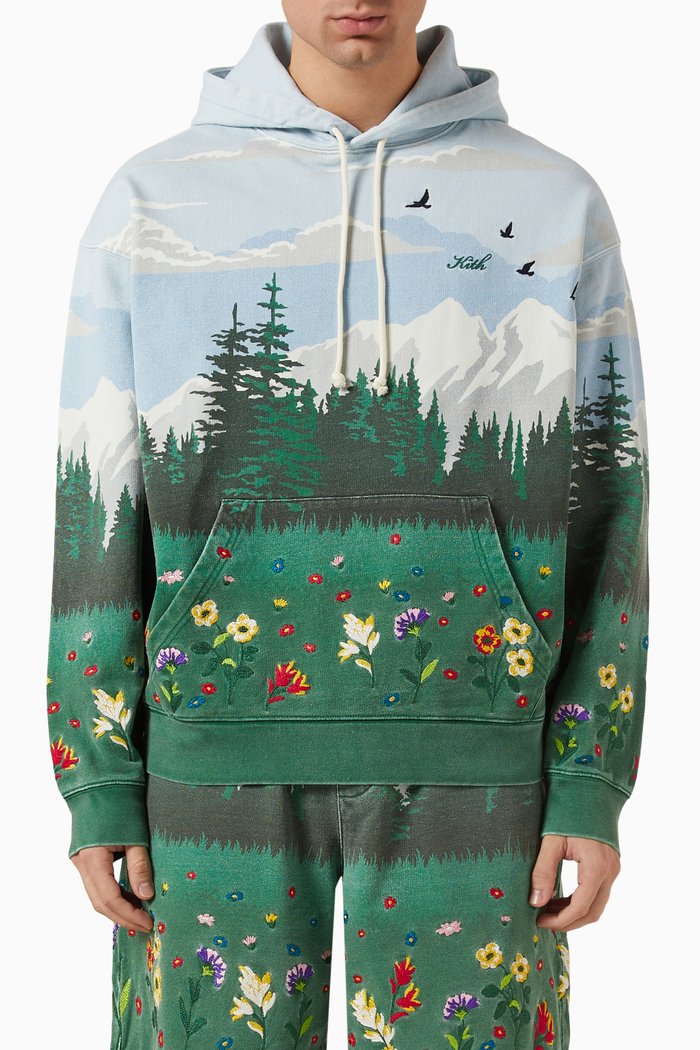 

Scenic Nelson Hoodie in Cotton-fleece, Multicolour