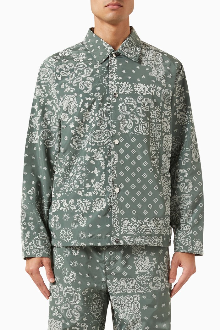 

Flocked Deconstructed Bandana Coaches Jacket, Multicolour
