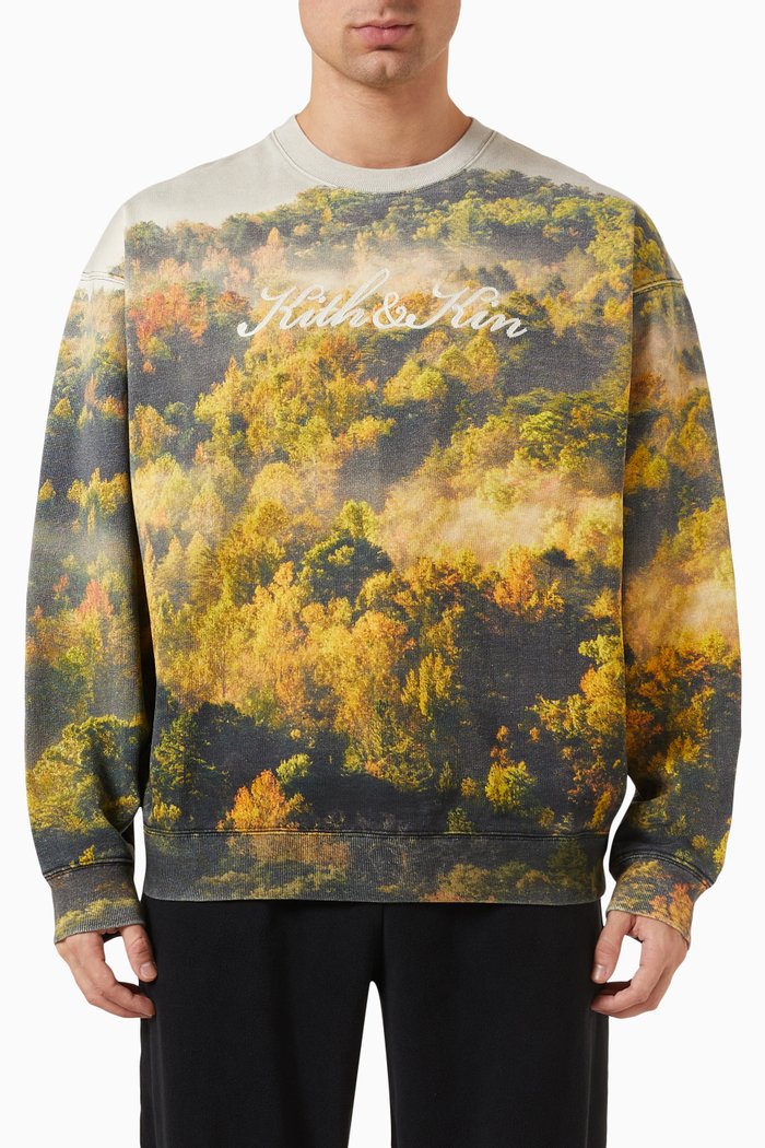 

Foliage Nelson Crewneck Sweatshirt in Cotton-fleece, Green