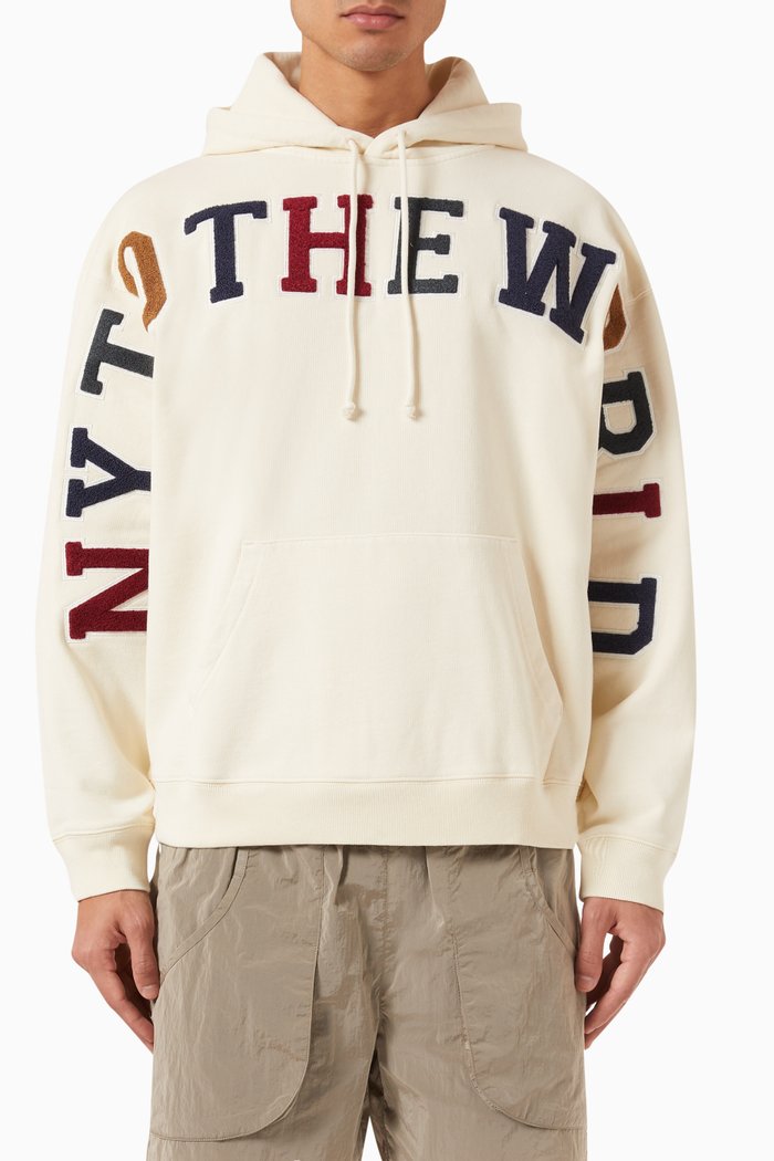 

NY to the World Nelson Hoodie in Cotton-fleece, Neutral