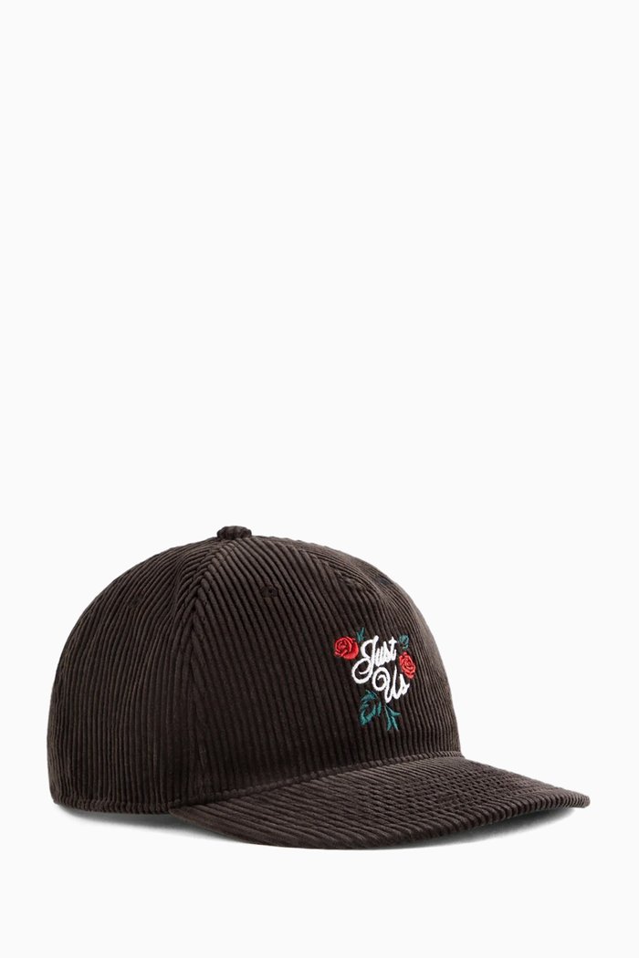 

Just Us Relaxed Pinch Crown Cap in Corduroy, Grey