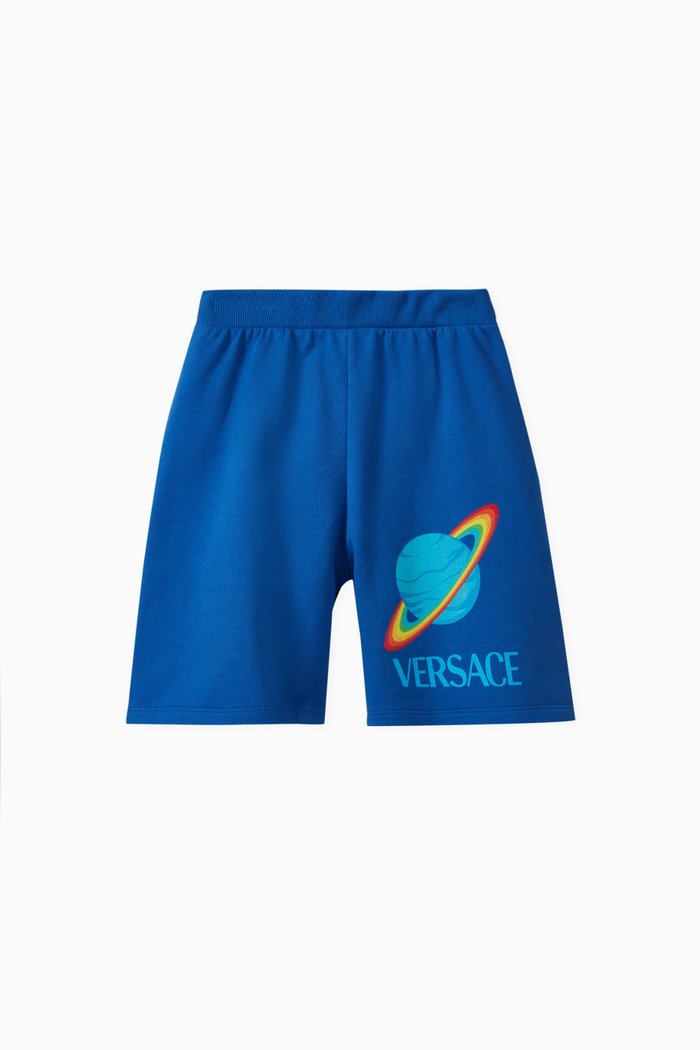 

Galaxy-motif Shorts in Cotton Fleece, Multicolour