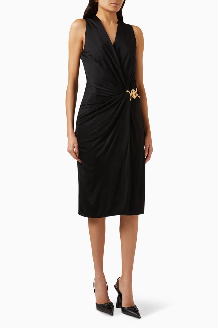 

Medusa 90's Midi Dress in Viscose, Black