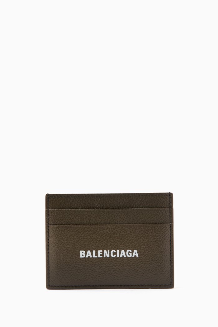 

Cash Card Holder in Grained Calfskin, Green