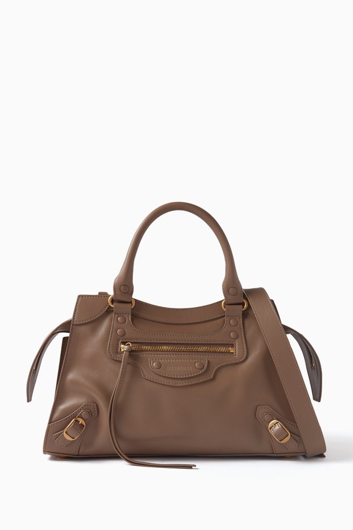 

Small Neo Classic Handbag in Soft Smooth Calfskin, Grey