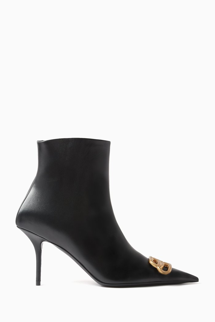 

Square Knife BB 80 Boots in Soft Nappa Sheepskin, Black
