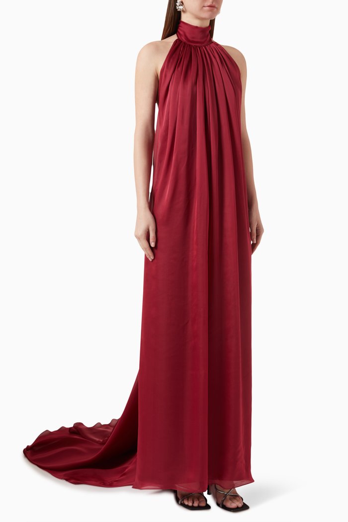 

Imbolic Dress in SIlk-muslin, Red