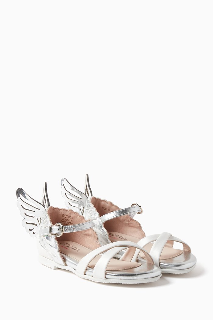 

Heavenly Sandals in Leather, Silver