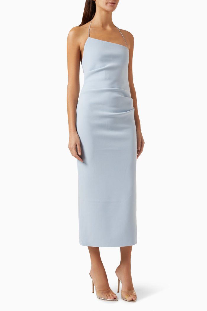 

Andy Asymmetric Midi Dress, Blue