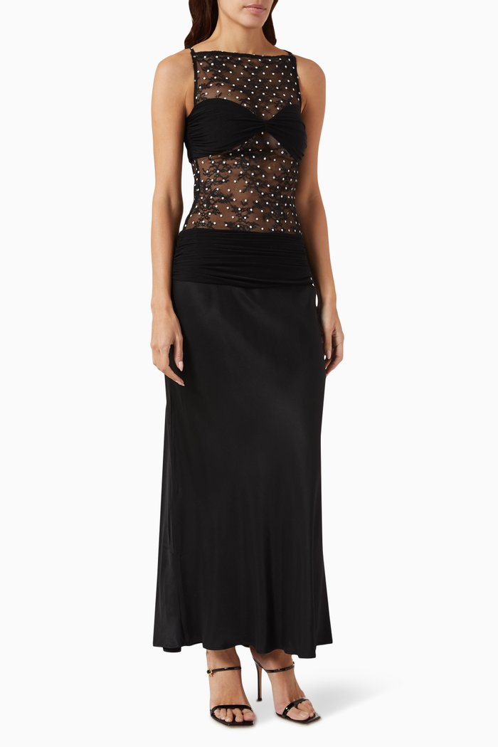 

Pfeiffer Maxi Dress in Nylon, Black