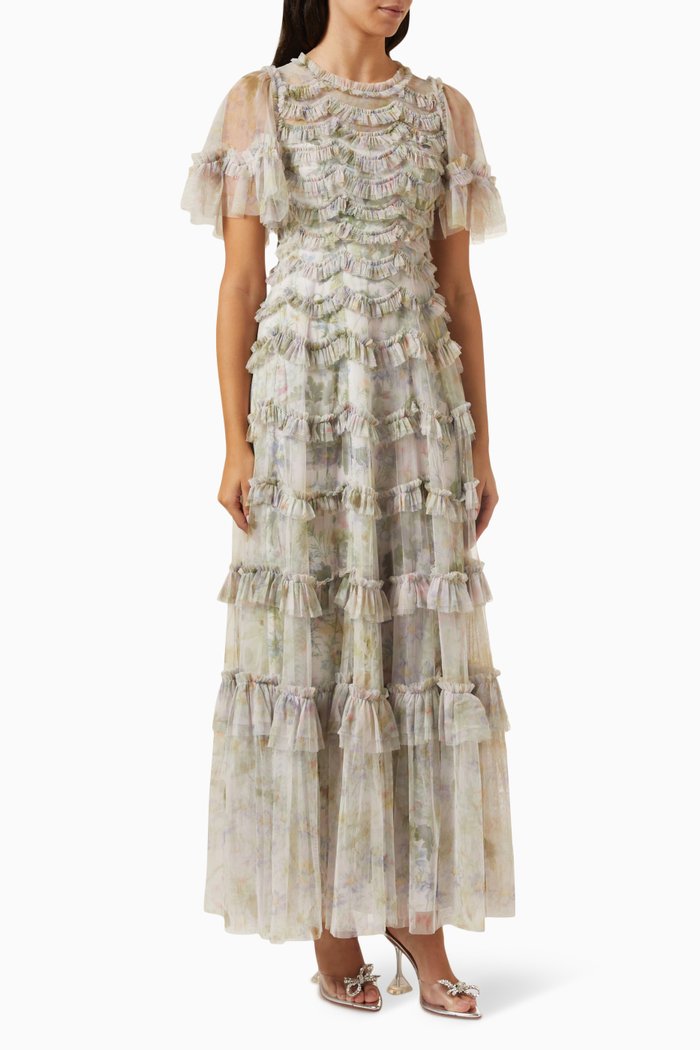 

Moonlight Petals Gown in Tulle, Pink