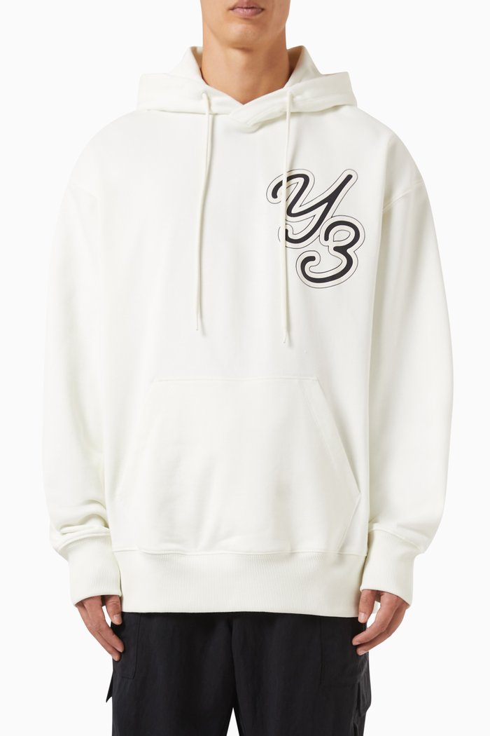 

Graphic Logo Hoodie in Organic Cotton Terry, Neutral