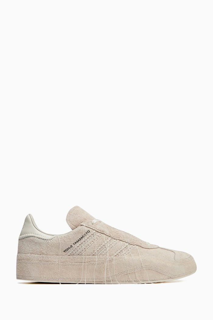 

Y3 Gazelle Sneakers in Suede, Neutral