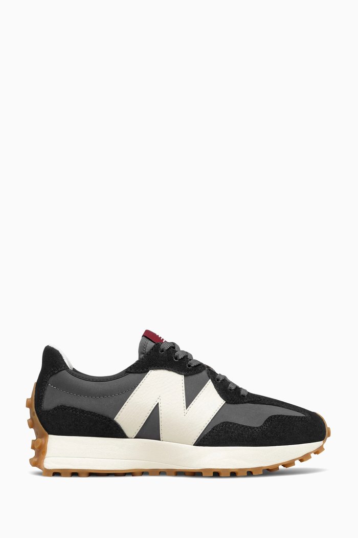 

327 Sneakers in Leather & Suede, Black