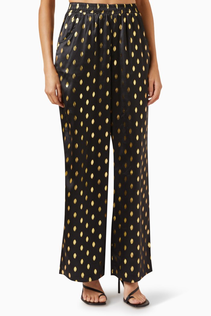 

Gold-fleck Pants, Black