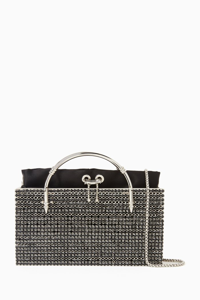 

Cupchain Clutch Bag in Preciosa Crystals, Black