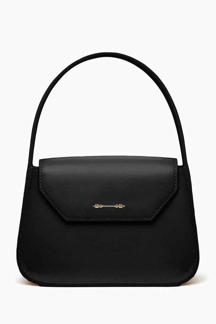 

Mini Feryel Top-handle Bag in Nappa, Black