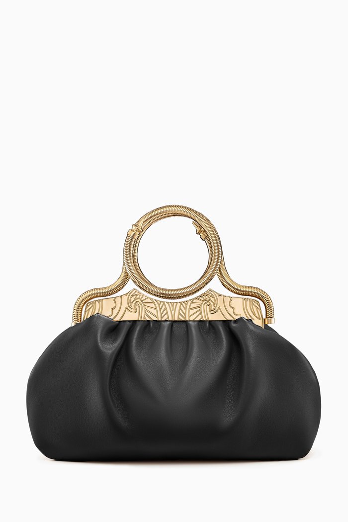 

The Bangle Clutch Bag in Nappa, Black