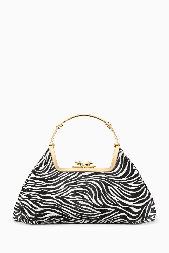

Zayan Top-handle Bag in Calf-hair, Multicolour