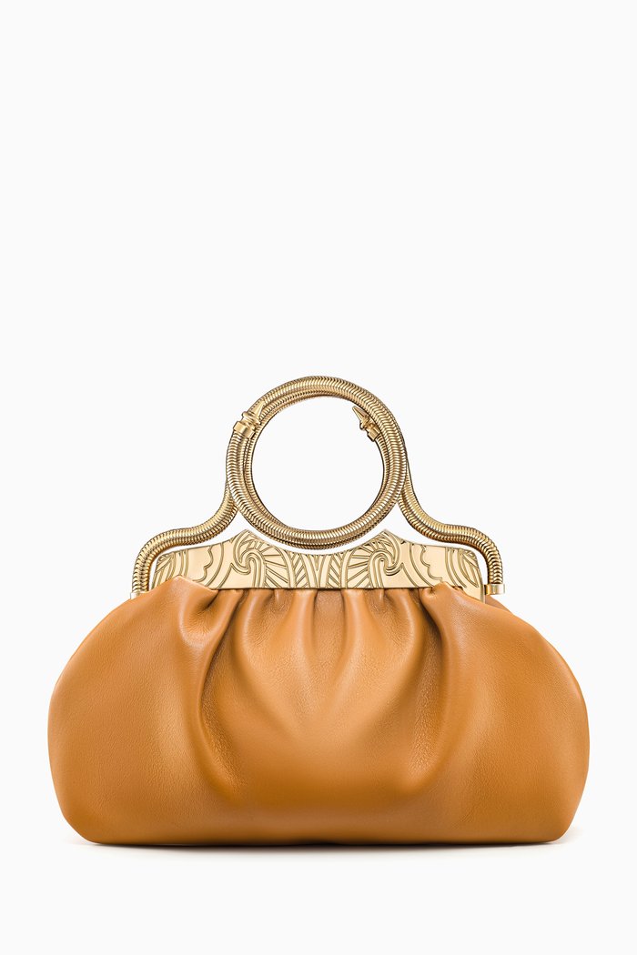 

The Bangle Clutch Bag in Nappa, Brown