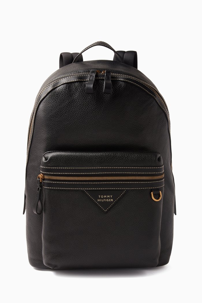 

Backpack in Premium Leather, Black